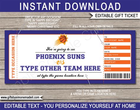 phoenix suns basketball game tickets